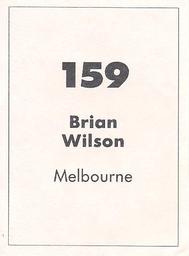 1990 Select AFL Stickers #159 Brian Wilson Back